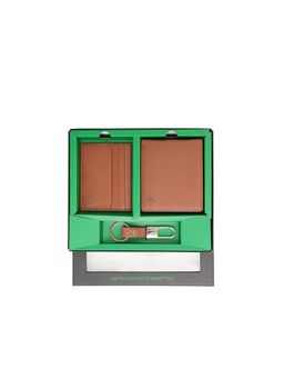 United Colors of Benetton - Men Brescia Wallet with Card Case & Keyfob - Tan