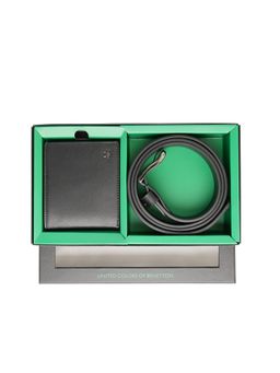 United Colors of Benetton - Men Matera Belt with Wallet - Black