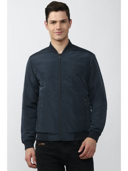 Peter England - Men Navy Solid Casual Jacket