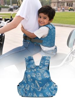 Polka Tots - Blue Two Wheeler Child Safety Harness Kids Carrier