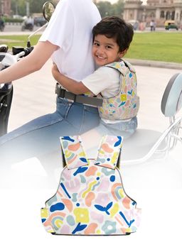 Polka Tots - Multi-Color Two Wheeler Child Safety Harness Kids Carrier