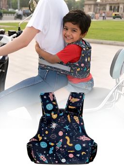 Polka Tots - Navy Blue Two Wheeler Child Safety Harness Kids Carrier