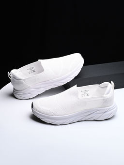 Louis Stitch - Men Canadian White Casual Slip On Fly Knit Sneakers