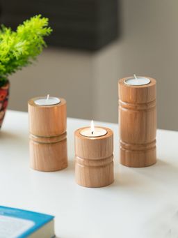 ExclusiveLane - Jugnu Stambh Tea Light Holder -Set Of 3 (Pack of 3)