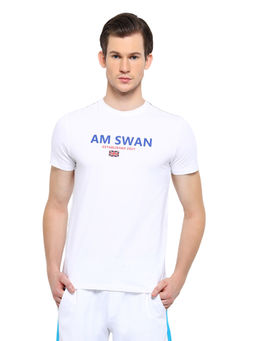 AM SWAN - Mens Graphic White T-shirt