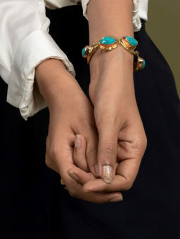 Queens Jewels - Statement Roman Semi Precious Stone Cuff