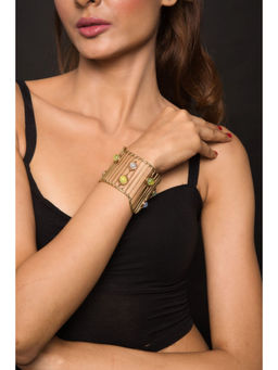 Queens Jewels - Ellora Multistrand Semi Precious Stone Cuff