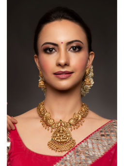 Queens Jewels - Meher Lakshmi Motif Temple Jewellery Set