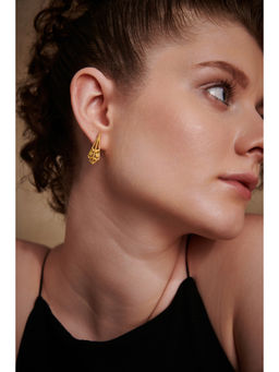 Melrosia - Gold Mini 3D Ornate Earrings