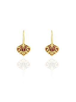 Melrosia - Red Garnet Floral Swag Earrings