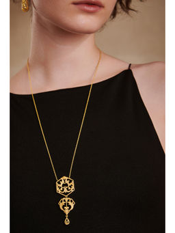 Melrosia - Gold Filigree Finesse Long Necklace