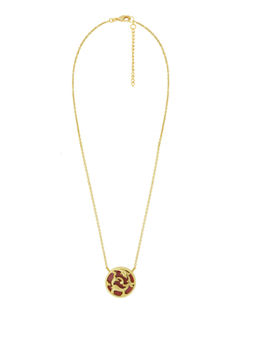 Melrosia - Red Garnet Rocaille Disc Necklace