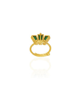 Melrosia - Green Floral Scroll Ring