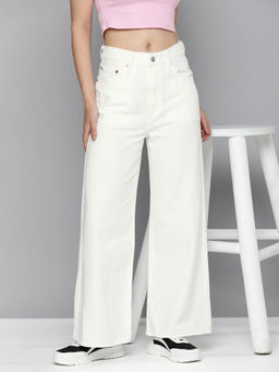 Levi's - Women Wide Leg High-Rise Stretchable Pure Cotton Jeans