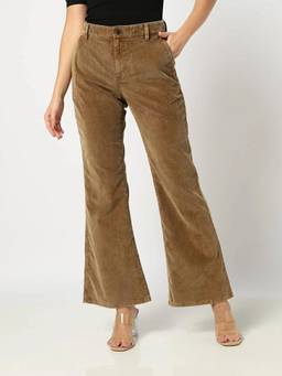 GAP - Brown Women Straight Relaxed Fit Trouser