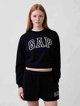 GAP - Black Women's Logo Crew Neck Full Sleeve Sweatshirt