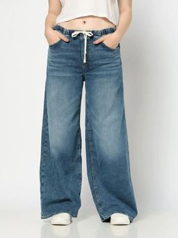 GAP - Blue Women's Low Rise Wide-Leg Jeans