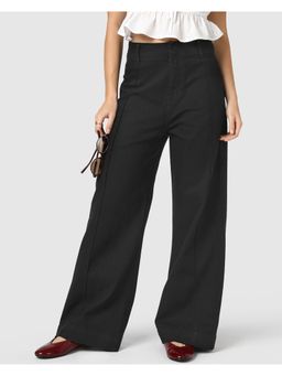 Bewakoof - Women's Jet Black Wide Leg Jeans