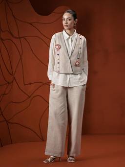ZUMMER - Off White Jute Jacket Co-ord