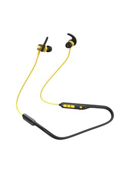 PLAY - N37 High Performance, Fast Charge, Flexi Earphone with Mic, EBEL Driver, BT5 (Yellow and Black)