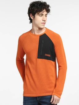 Jack & Jones - Orange Zip Detail Pullover