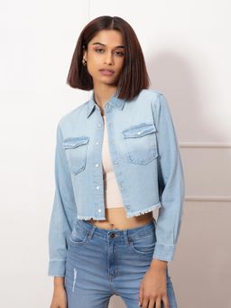 Twenty Dresses by Nykaa Fashion - Blue Amaze Me In Style Denim Shirt
