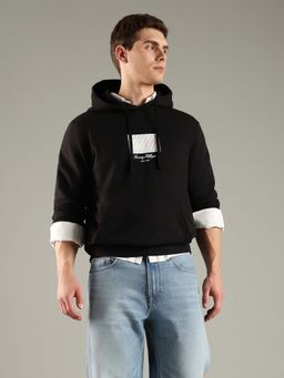 Tommy Hilfiger - Men Black Solid Hoodies
