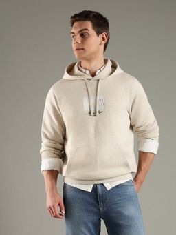 Tommy Hilfiger - Men Beige Solid Hoodies