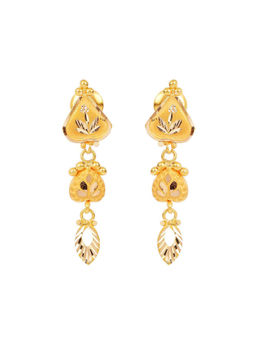 Candere by Kalyan Jewellers - 22K Yellow Gold Lightweight Dangle Earring (One Size)