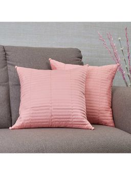 HomeTown - Fiesta Quilted Cushion Cover 40 x 40 Cm in Blush Colour