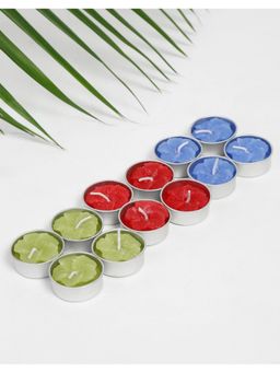 Fabindia - Ijara Multicolor Flower Tea Light Holders Set of 12