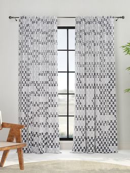 Fabindia - Trushita Abir Cotton Printed Curtain 1pc (9 Feet)