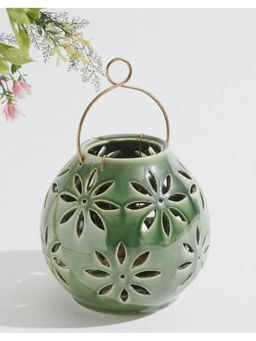 Fabindia - Green Aysha Ceramic Table Lantern