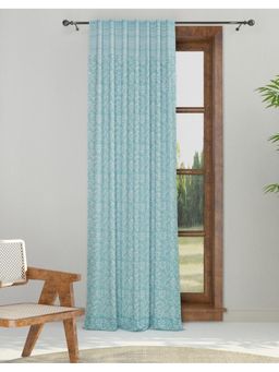 Fabindia - Blue Cotton Blend Shyla Printed Door Curtain