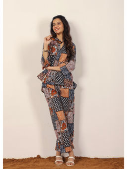 Kaori By Shreya - Black Coastal Print Co-Ord (Set of 2)