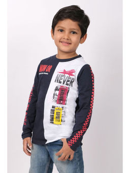 3PIN - Boys Cotton Printed Round Neck T-Shirt