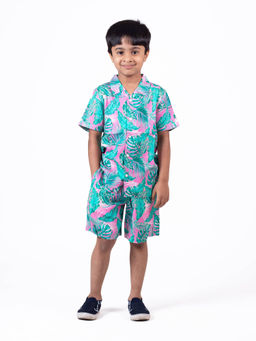 The Lion and the Fish - Pink Tropical Printed Co-Ord (Set of 2)
