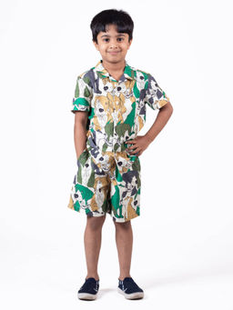 The Lion and the Fish - Multicolor Dogs Printed Co-Ord (Set of 2)