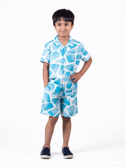 The Lion and the Fish - Blue Printed Co-Ord (Set of 2)