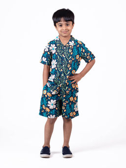 The Lion and the Fish - Floral Print Co-Ord Blue (Set of 2)