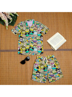 The Lion and the Fish - Owl Printed Co-Ord Multicolor (Set of 2)