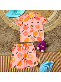 The Lion and the Fish - Lemon Printed Co-Ord Peach (Set of 2)