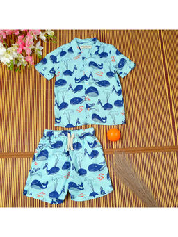 The Lion and the Fish - Printed Co-Ord Light Turquoise (Set of 2)