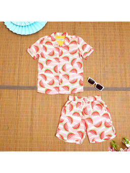 The Lion and the Fish - Watermelon Printed Co-Ord Pink (Set of 2)