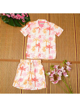 The Lion and the Fish - Tree Printed Co-Ord Pink (Set of 2)