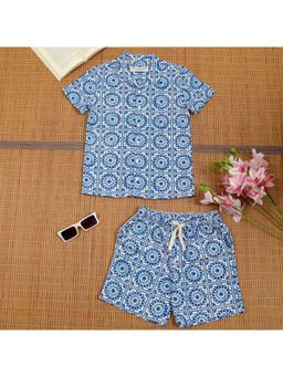 The Lion and the Fish - Printed Co-Ord Blue (Set of 2)