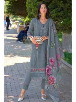Autumnlane - Sarfarish Cloud Schiffli Heavy Pakistani Kurta and Pant and Dupatta (Set of 3)