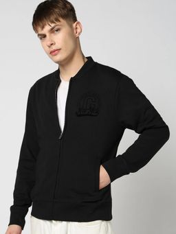 GAP - Men Black Knitted Solid Regular Fit Sweatshirt