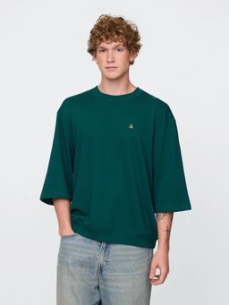 GAP - Men Green Knitted Solid Oversized Fit Sweatshirt