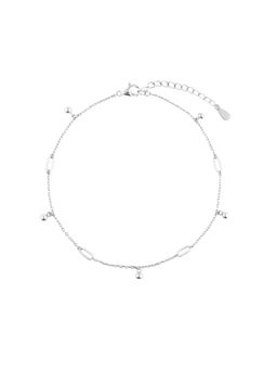 Nistra - 925 Sterling Silver Dainty Drops Anklet
